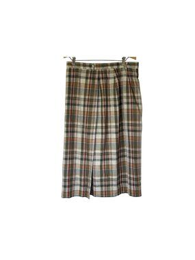 Vintage 90s Pendleton Plaid Pleated Skirt - Size 14 -  Made In USA